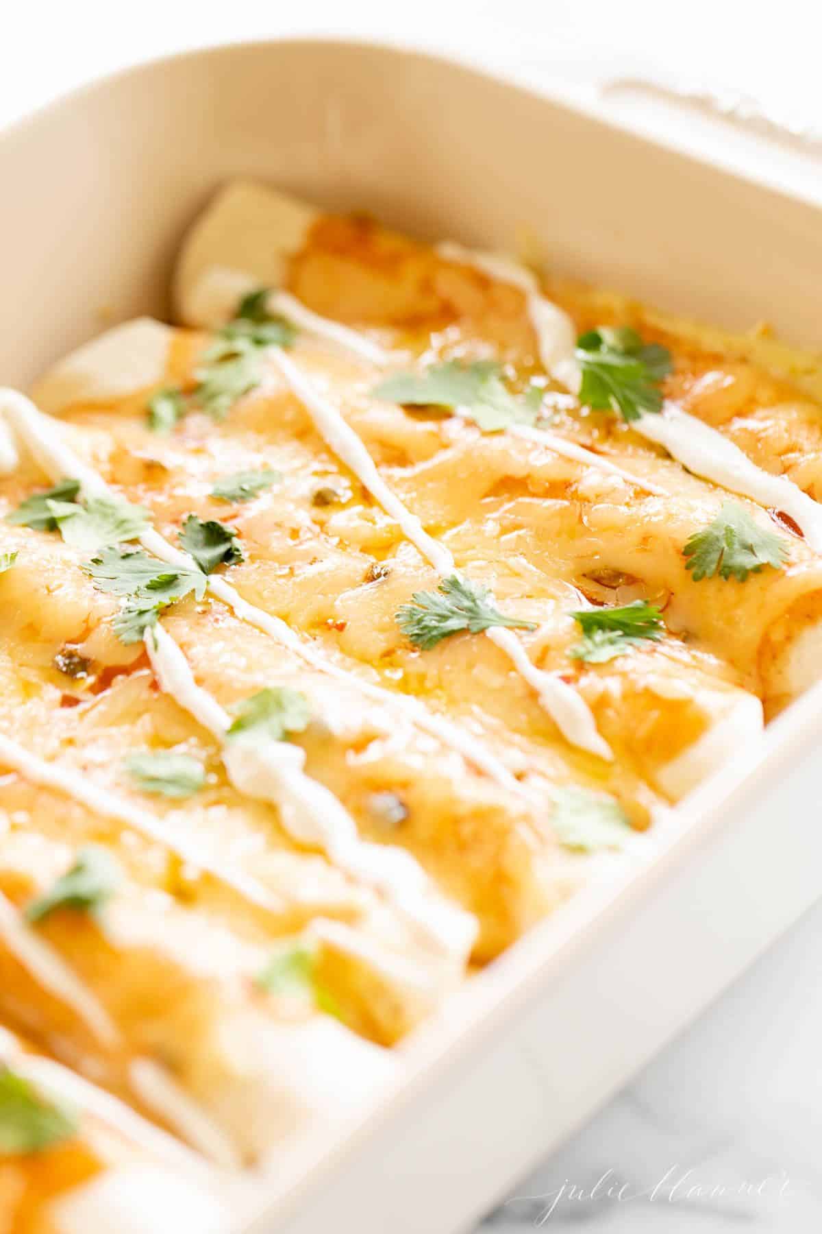 Three Ingredient Cheese Enchiladas | Julie Blanner