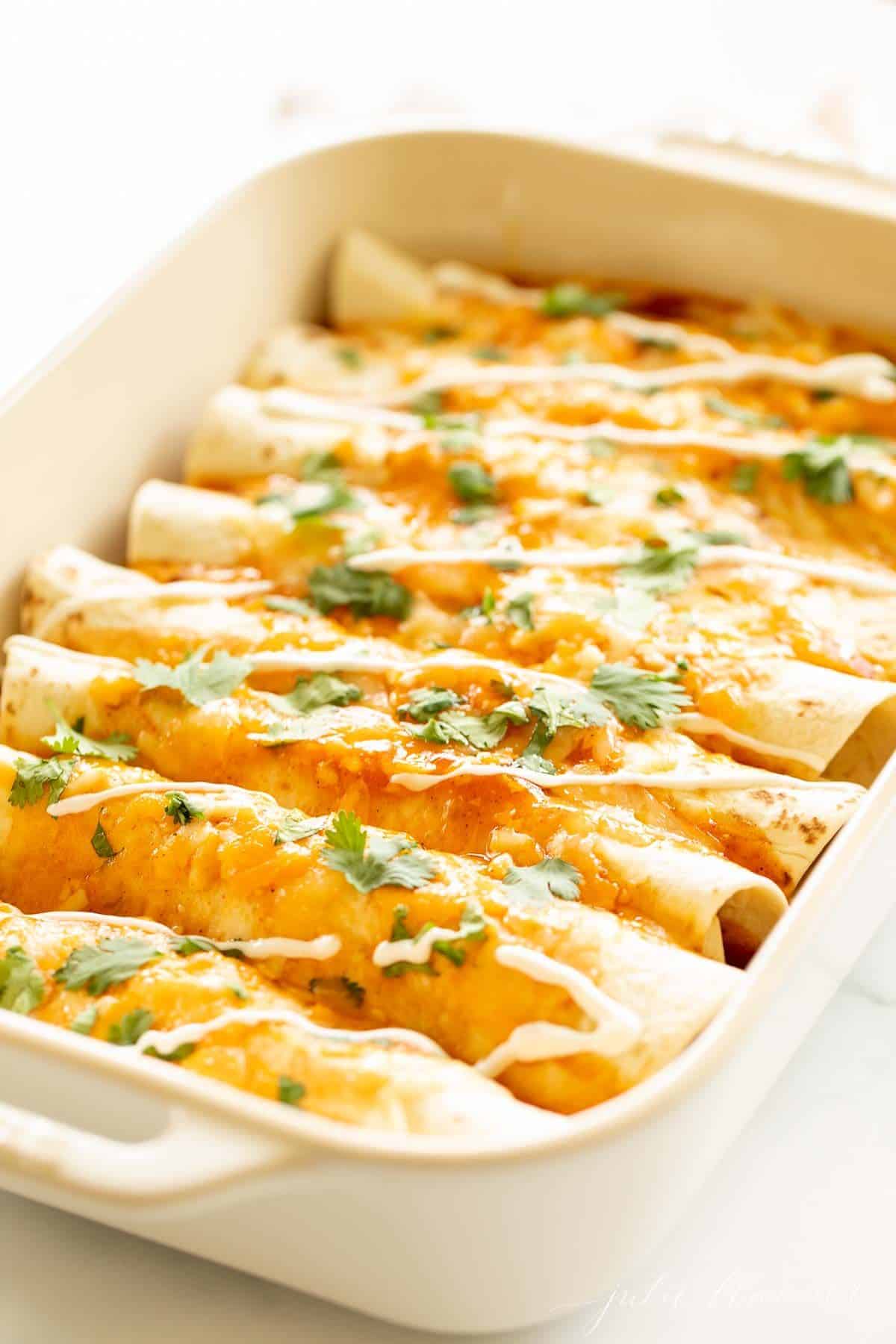 Fast And Easy Chicken Enchilada Recipe Julie Blanner