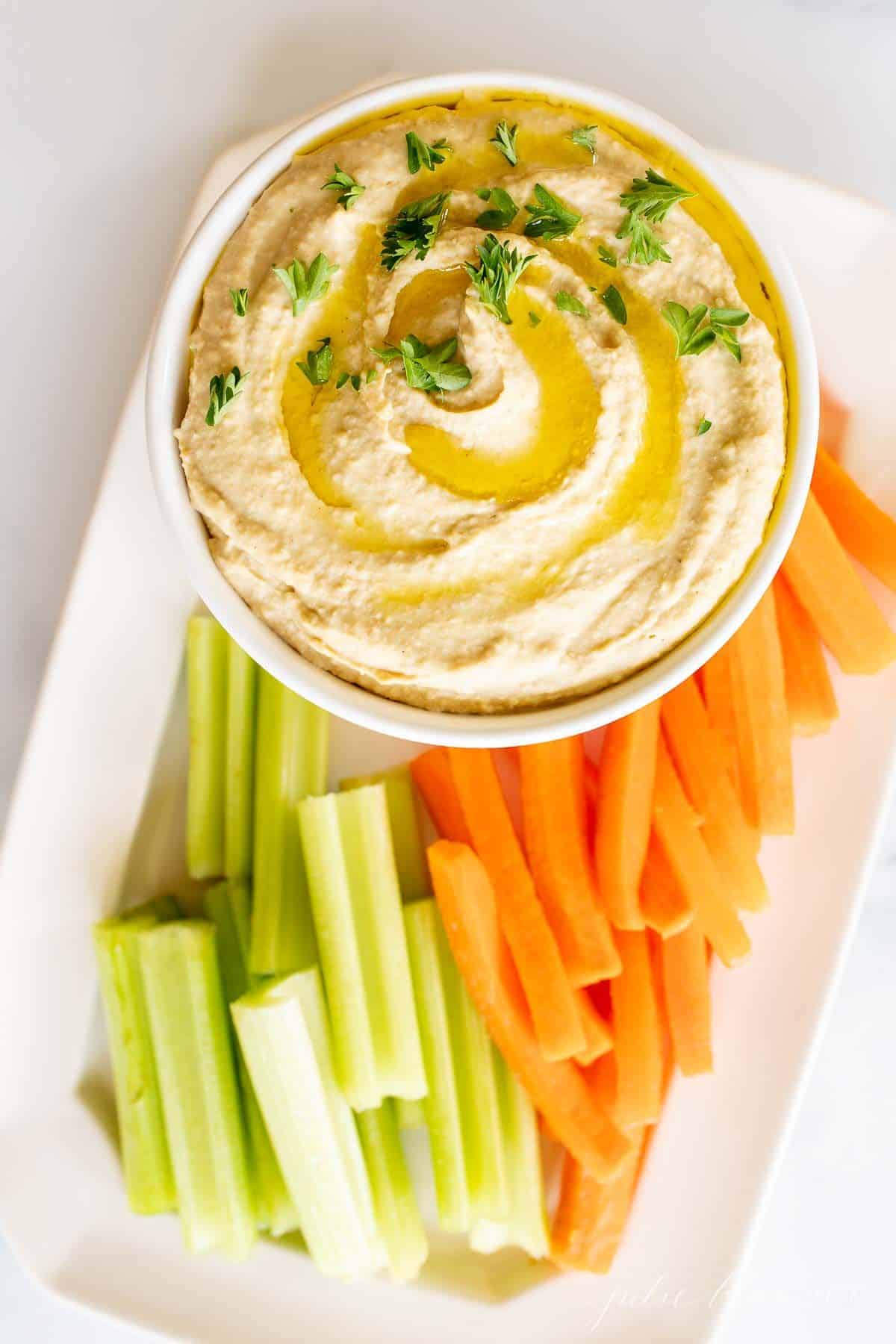 The Easiest Homemade Hummus Recipe From Scratch | Julie Blanner