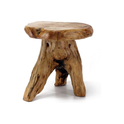 a live edge wood stool