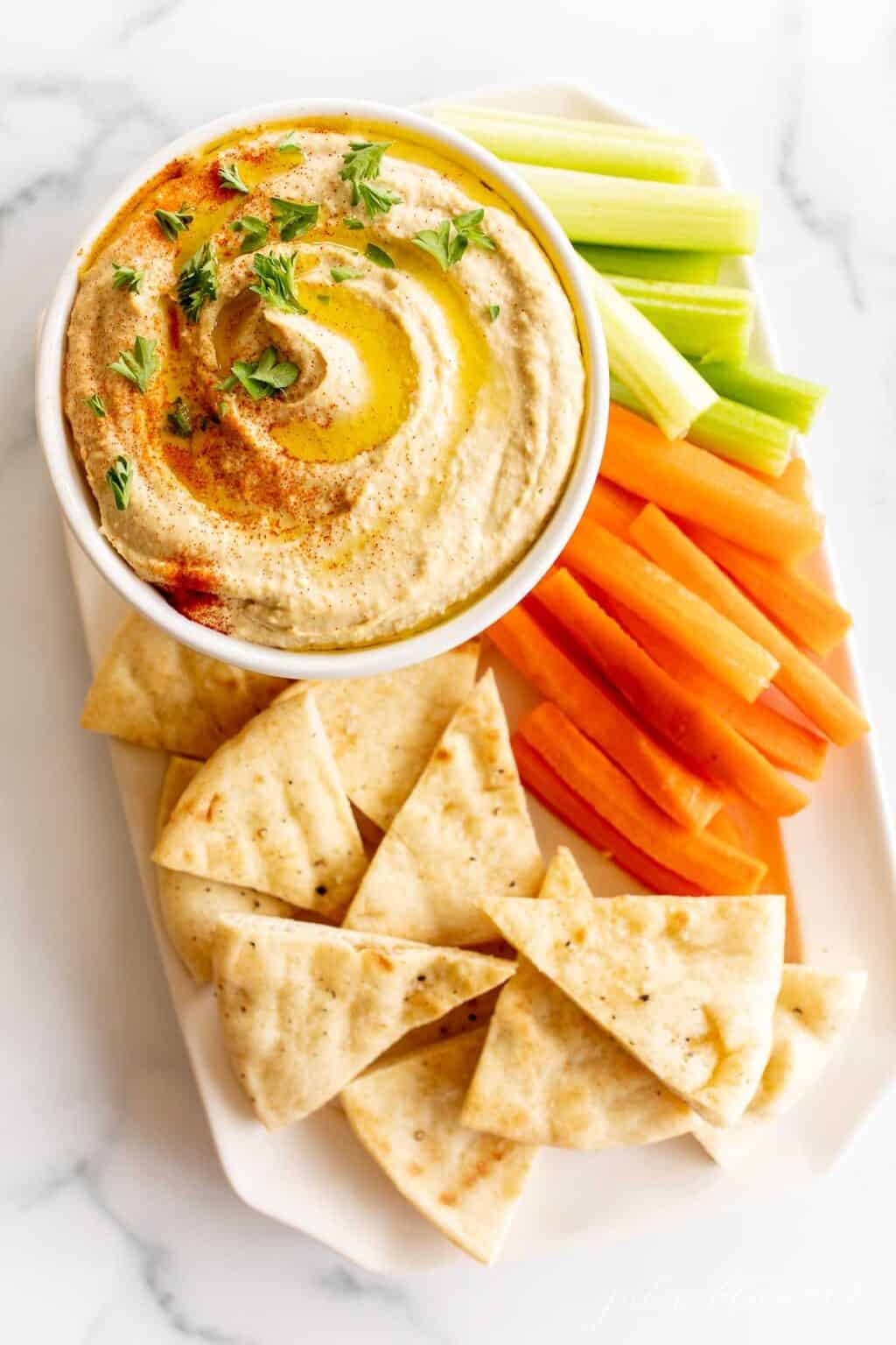 The Easiest Homemade Hummus Recipe From Scratch | Julie Blanner