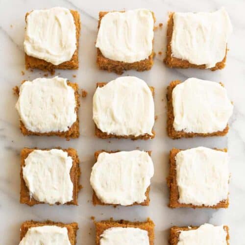 Easy Pumpkin Bars With Cream Cheese Frosting Julie Blanner