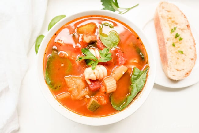 The Best Easy Minestrone Soup Recipe | Julie Blanner
