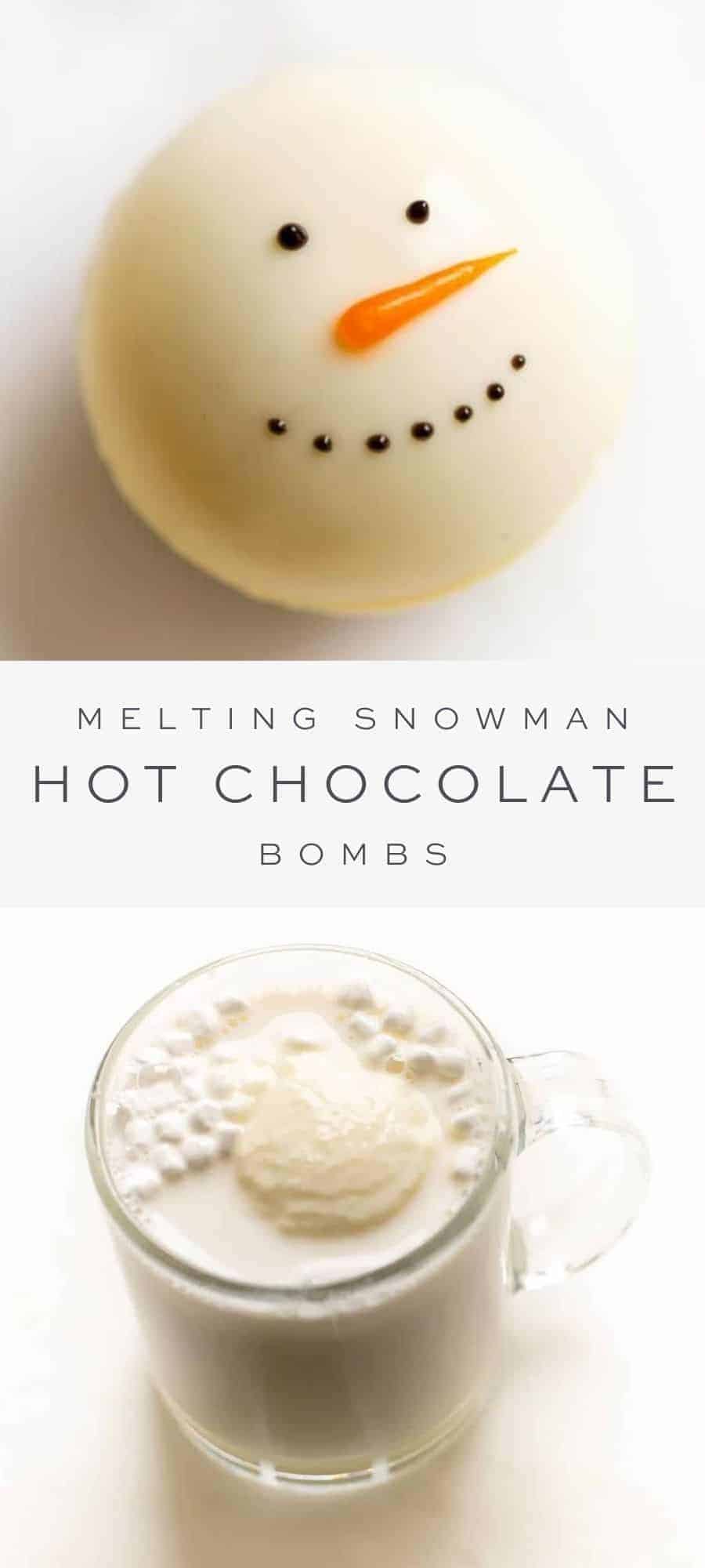 Melting Snowman Hot Chocolate Bombs | Julie Blanner