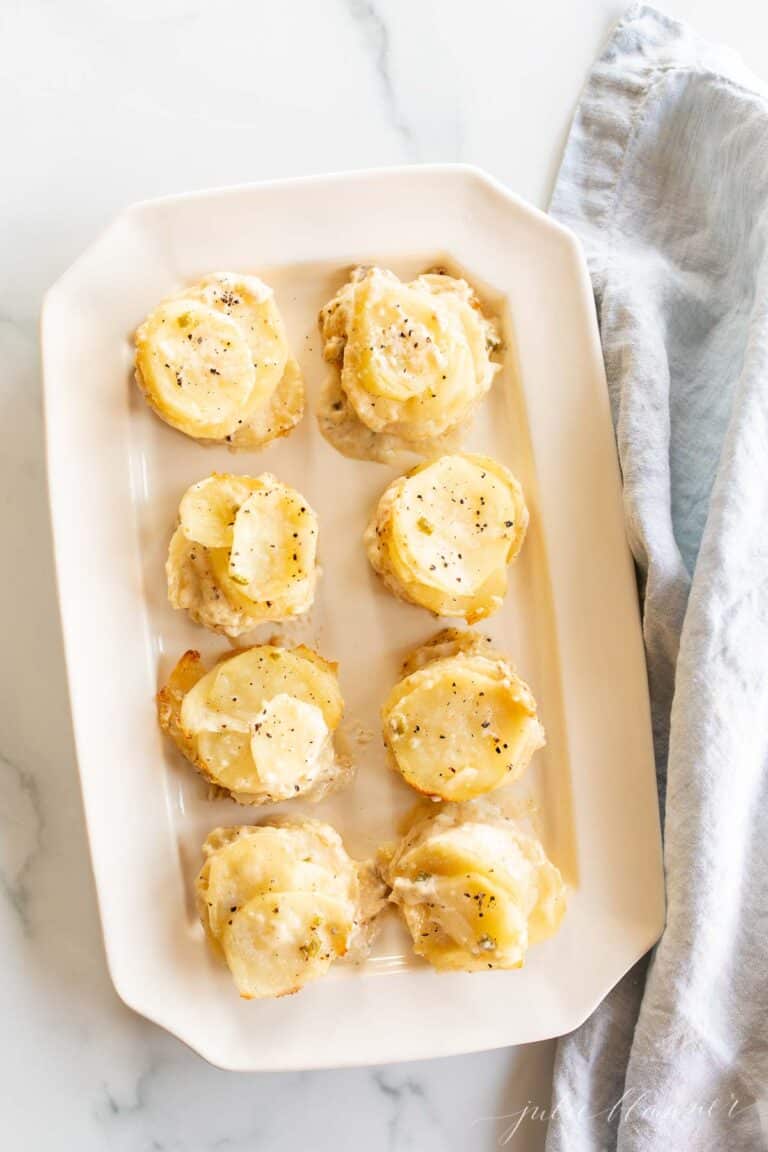 Potato Gratin Stacks Recipe Julie Blanner