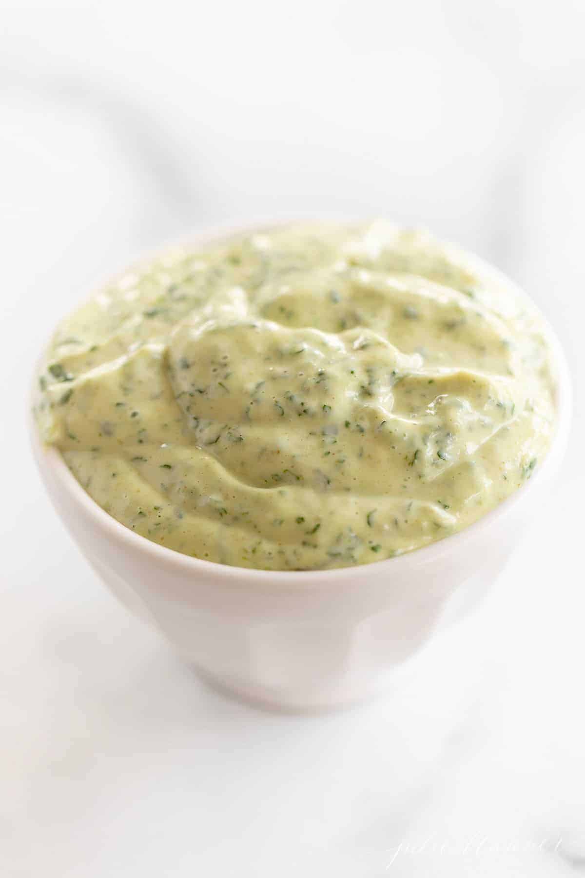 Easy Cilantro Aioli Recipe With Video | Julie Blanner