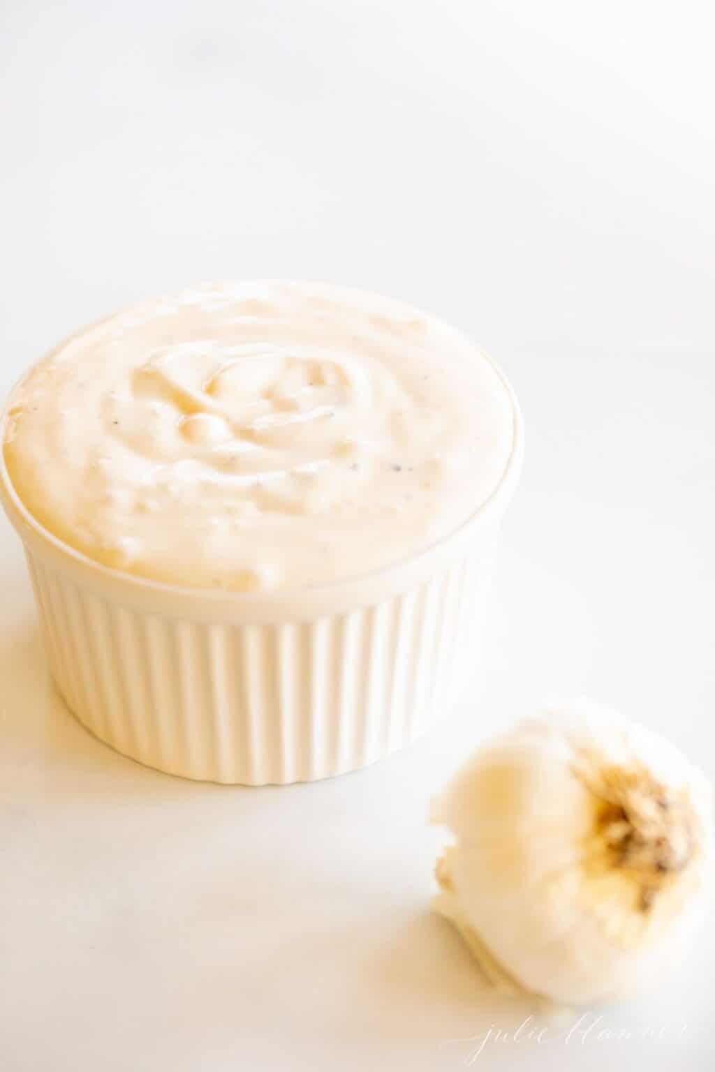 Easy Shortcut Classic Garlic Aioli Recipe Julie Blanner