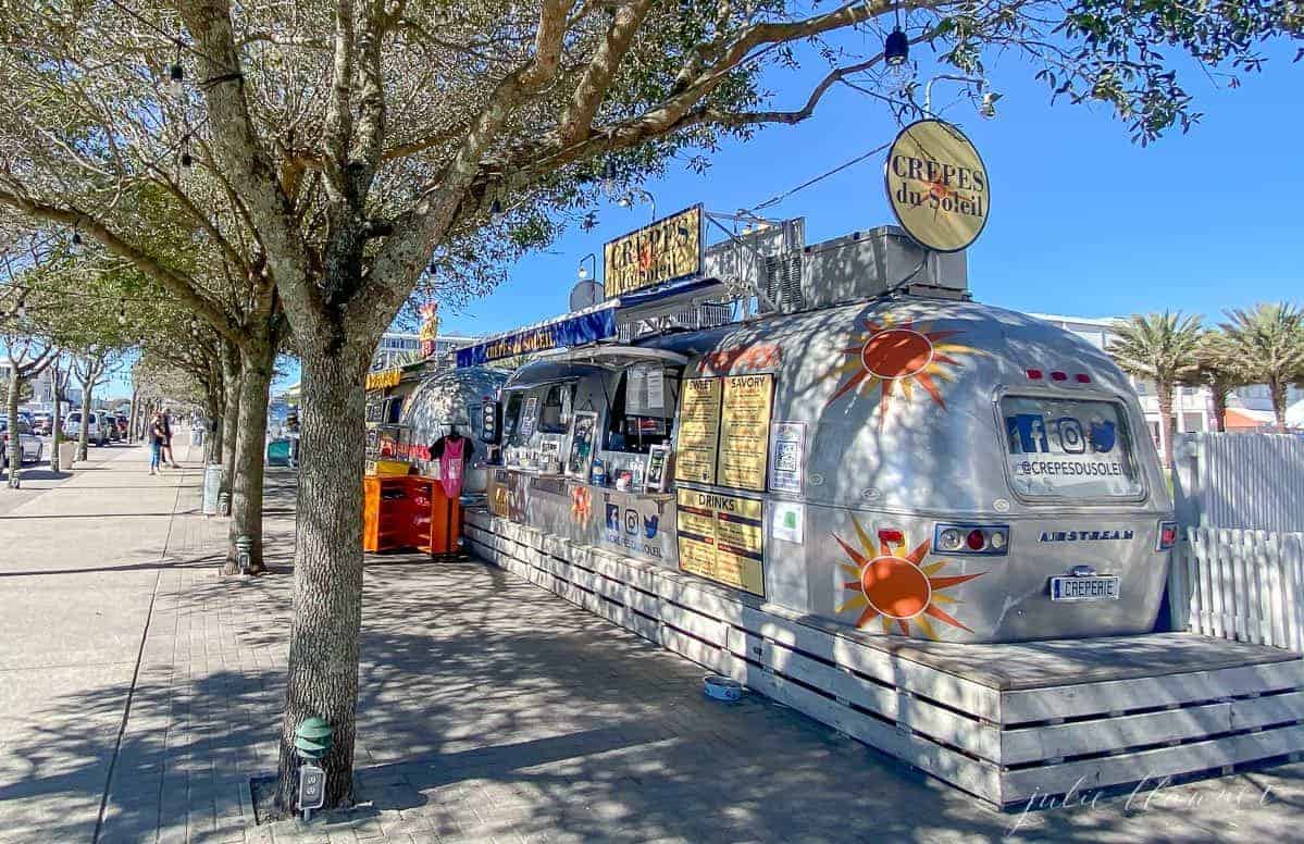 A caboose style food truck in Seaside Florida