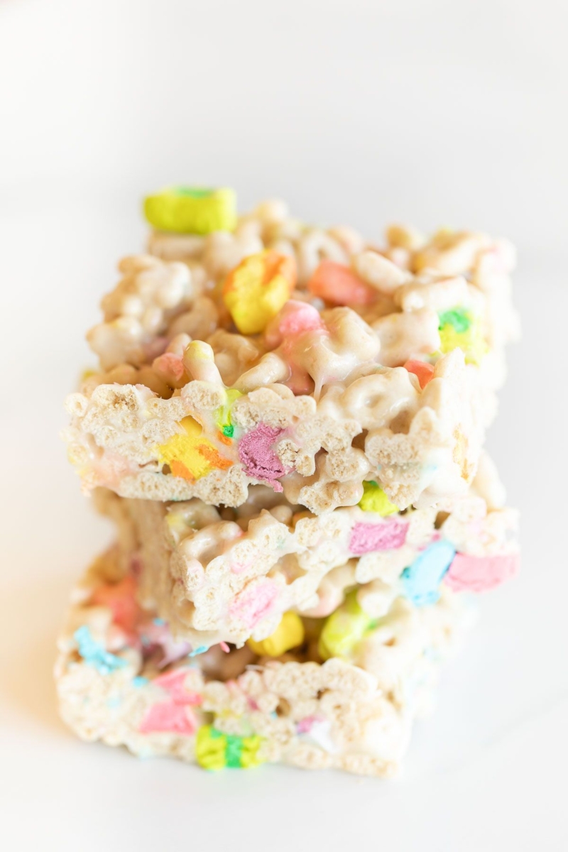 No Bake Lucky Charm Bars Julie Blanner