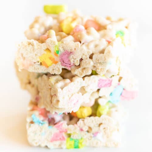 stack of lucky charms treats
