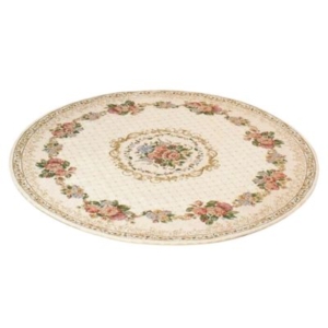 A round rug with a floral design perfect for a tween girl bedroom.