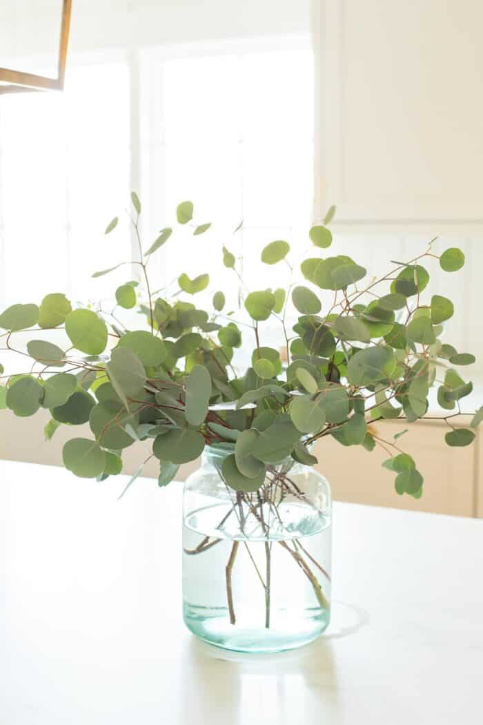 Dried Hydrangea & Seeded Eucalyptus Centerpiece