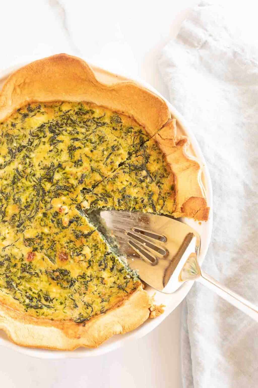 Easy Spinach and Feta Quiche Recipe | Julie Blanner