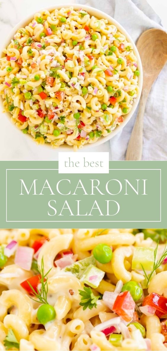 A white bowl full of macaroni salad.