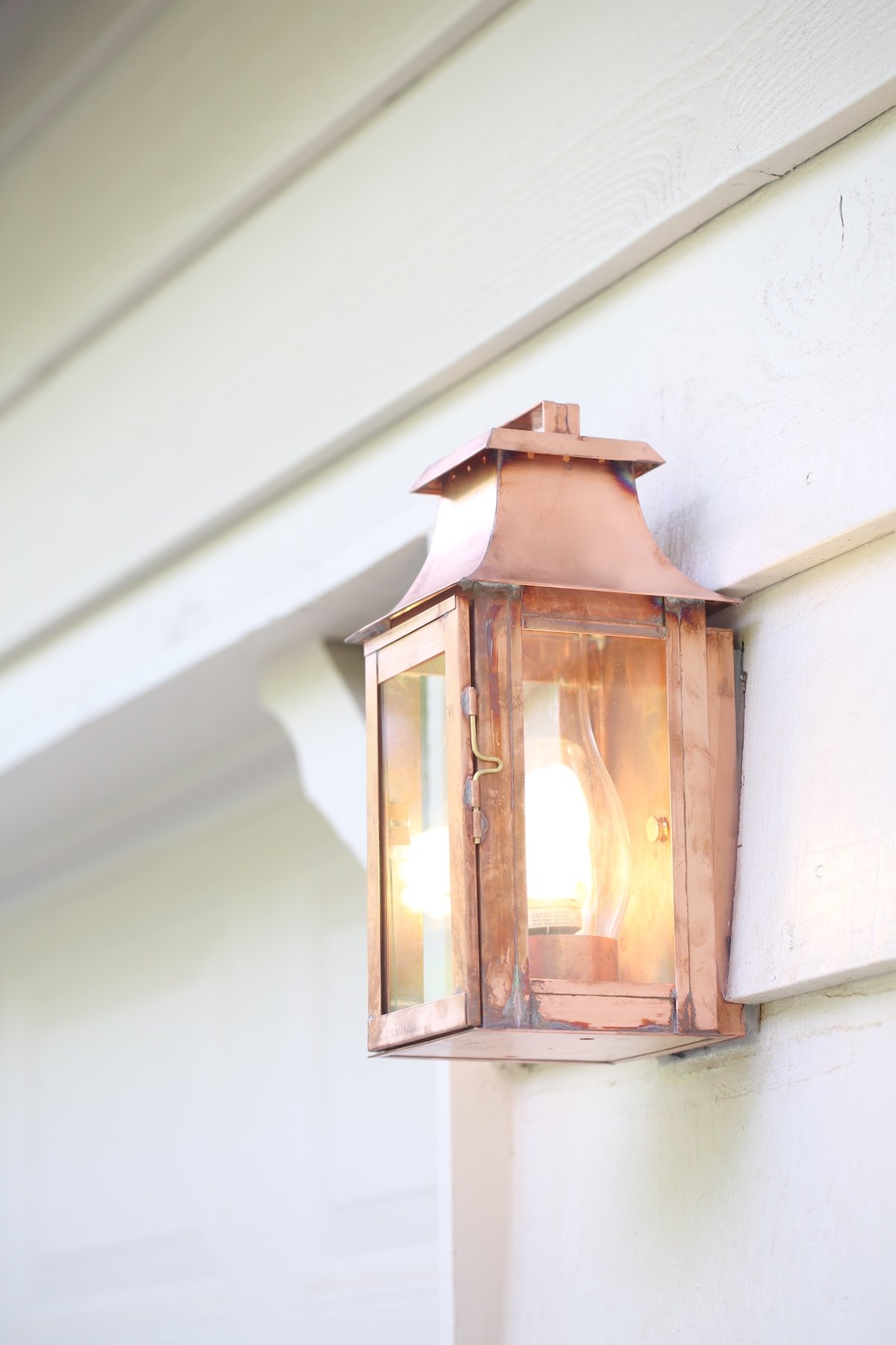 Copper store exterior lights