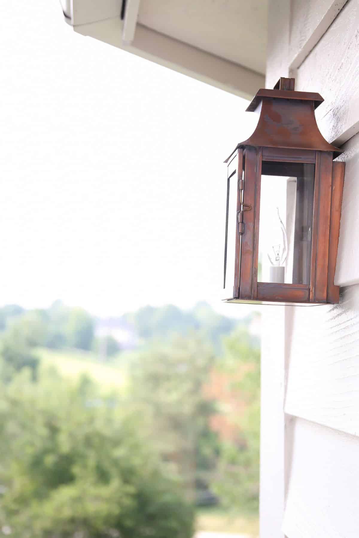 copper porch lantern