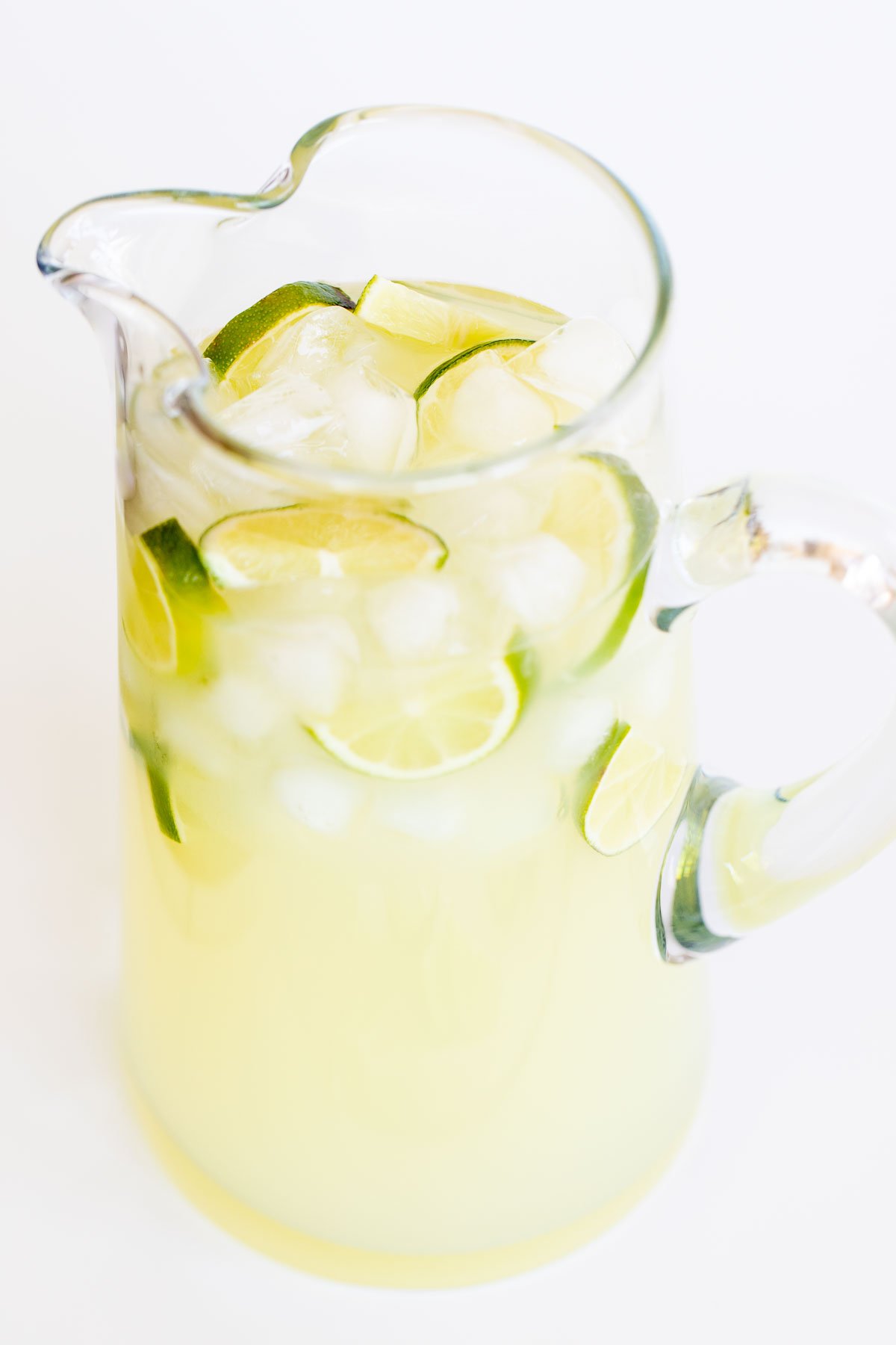 a pitcher of homemade margaritas