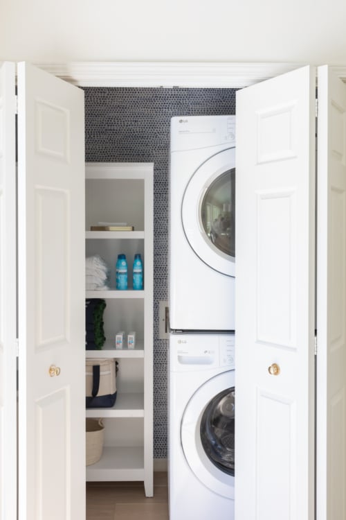 Easy + Affordable Laundry Closet Ideas | Julie Blanner