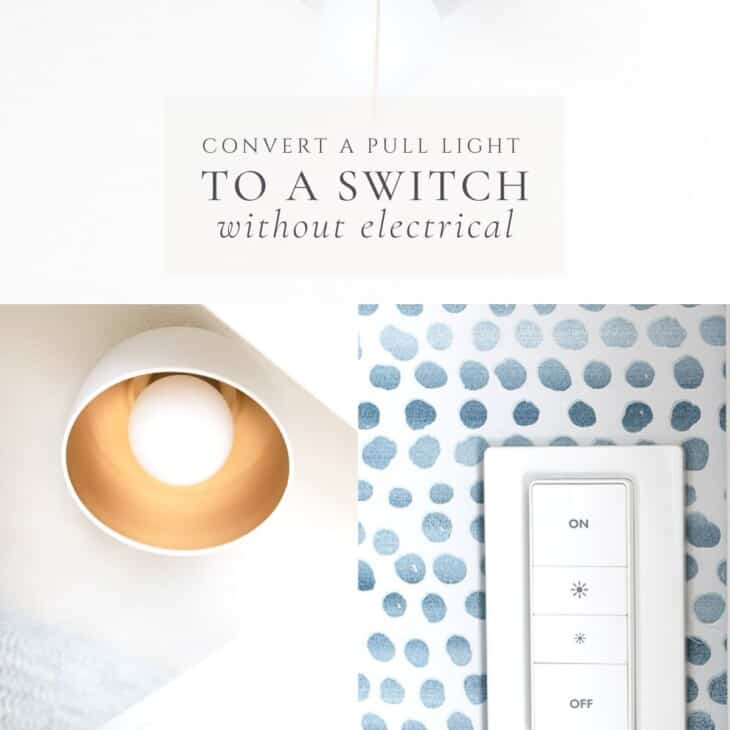 graphic with text overlay turning pull light to a switch without electrical