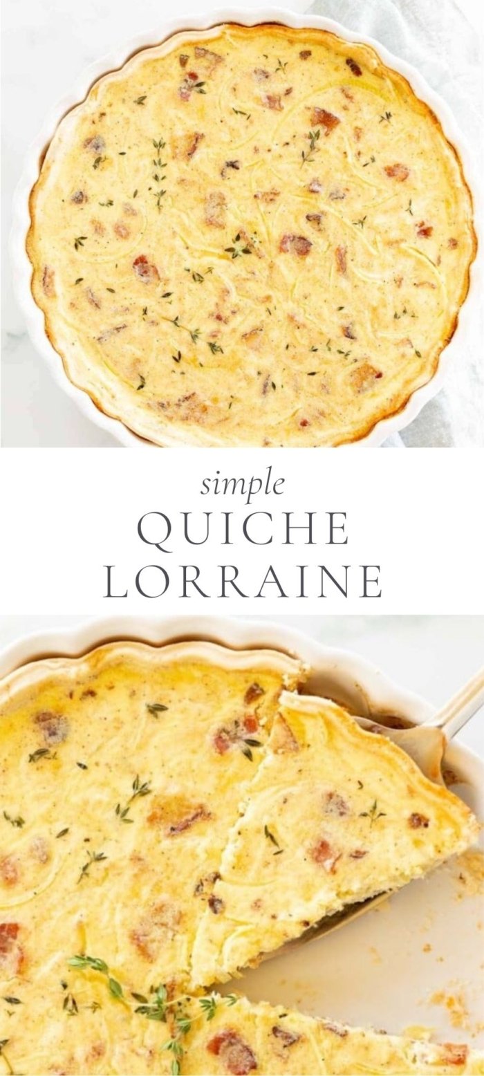 Quiche with parmesan cheese, gruyere cheese and bacon