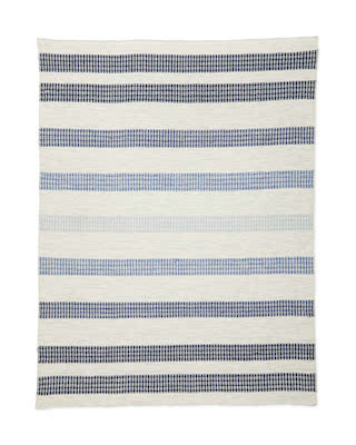 blue stripe rug