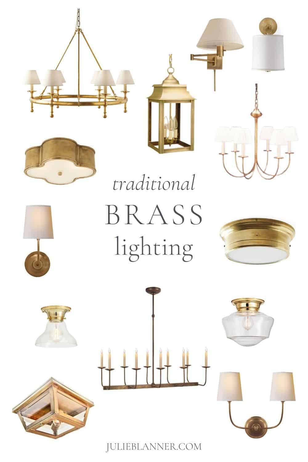 Low ceiling two arms brass chandelier