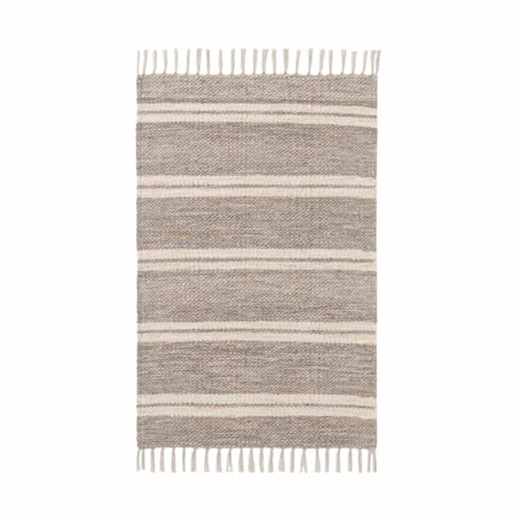 beige stripe outdoor rug