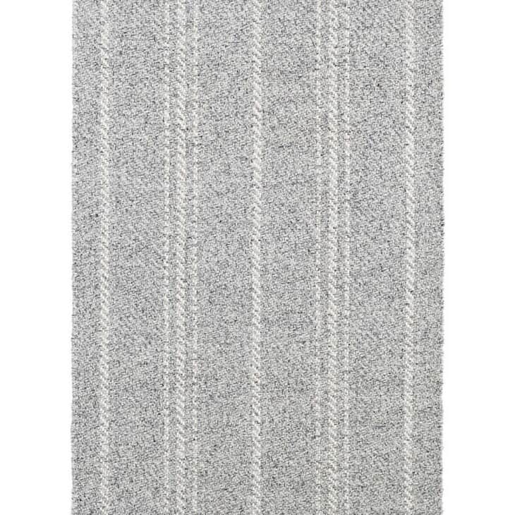gray and cream striped rug