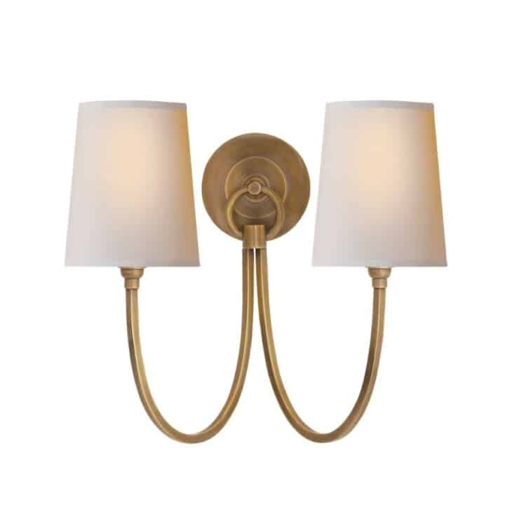 brass ring double sconce