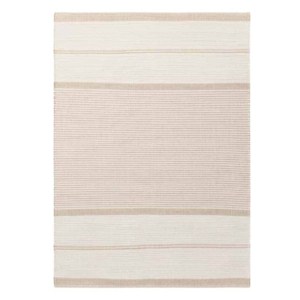 tan and cream stripe rug