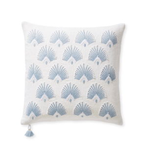 embroidered block print pillows
