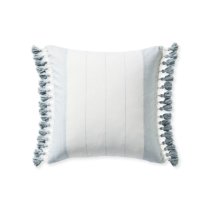 coastal stripe tassel pillow cover