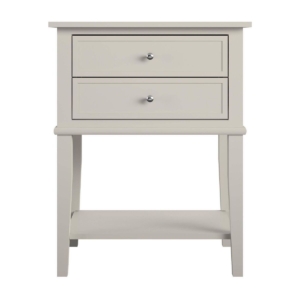 gray 2 drawer side table