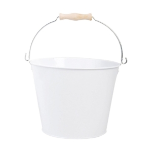 white cleaning bucket