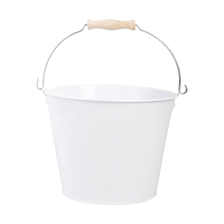 white cleaning bucket