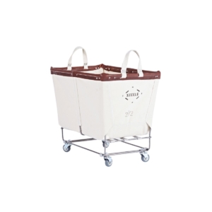 laundry cart with brown trim