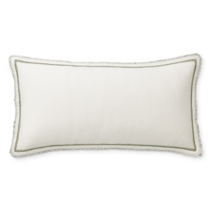 raw edge stripe pillow