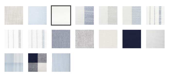 swatches of outdoor fabrics