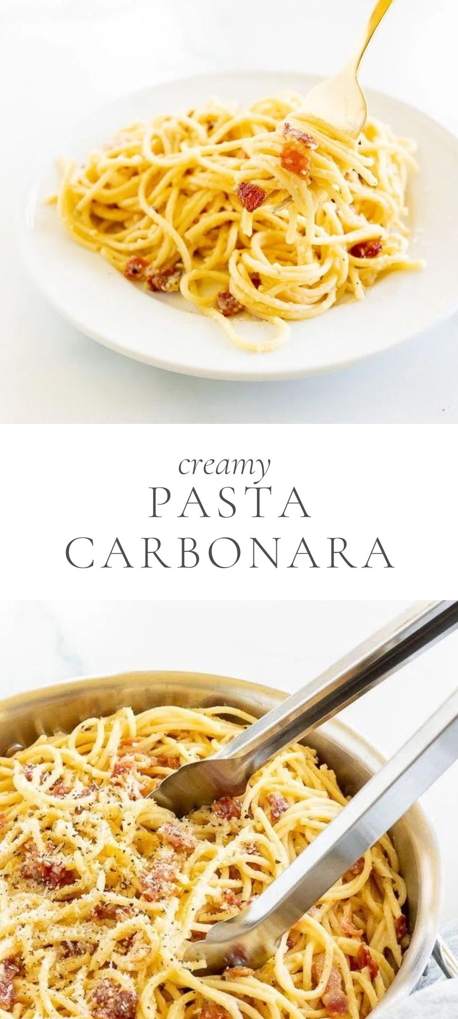 The Easiest Classic Pasta Carbonara | Julie Blanner