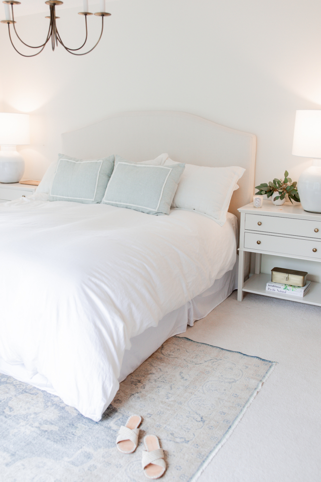 How to Place a Rug Under a Bed | Julie Blanner