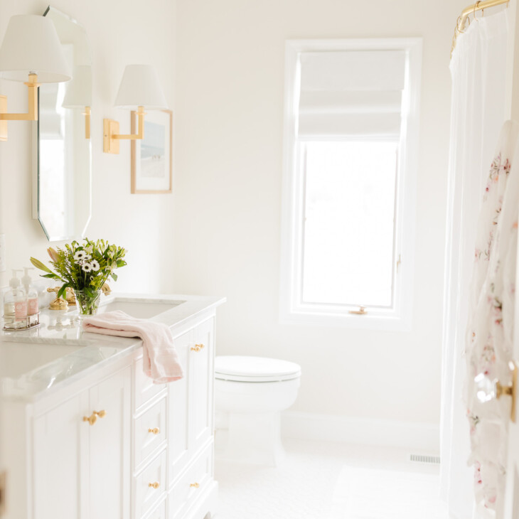 bathroom painted in white dove