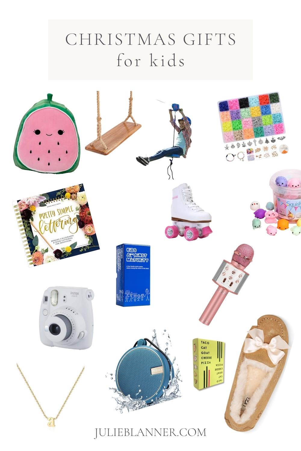 collage of kids gift ideas
