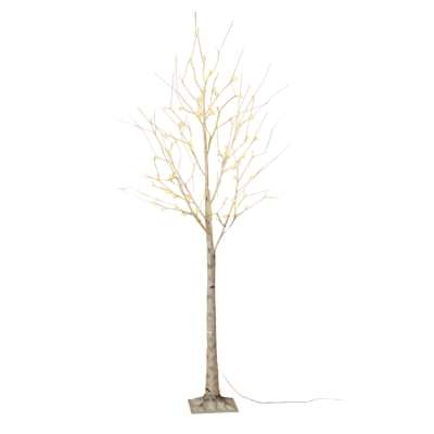 An LED birch tree on a white background.