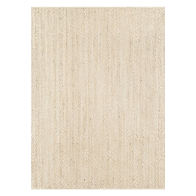 A neutral rug on a white background.