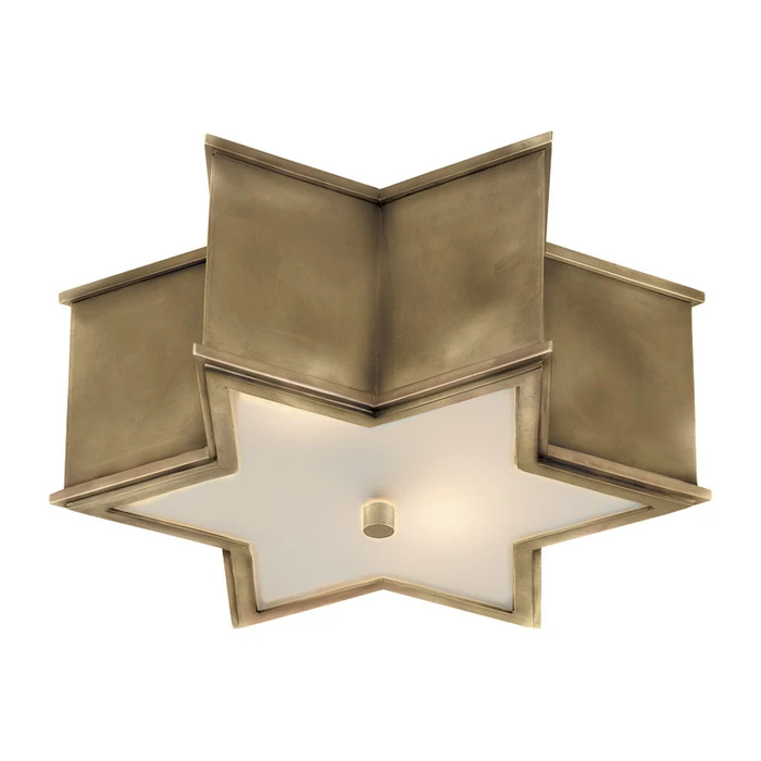 brass star light fixture
