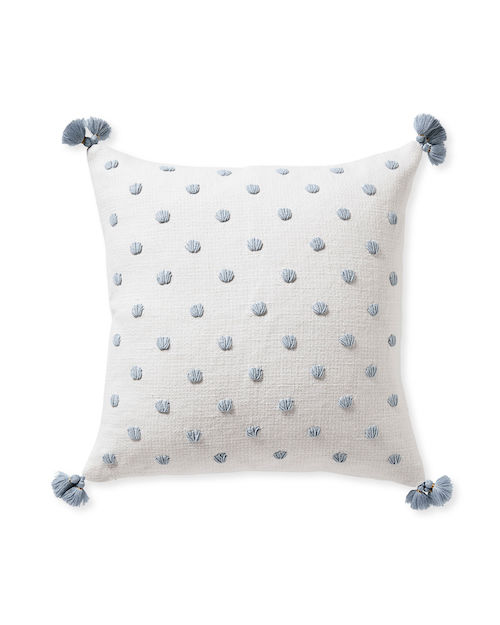 blue dot pillow cover