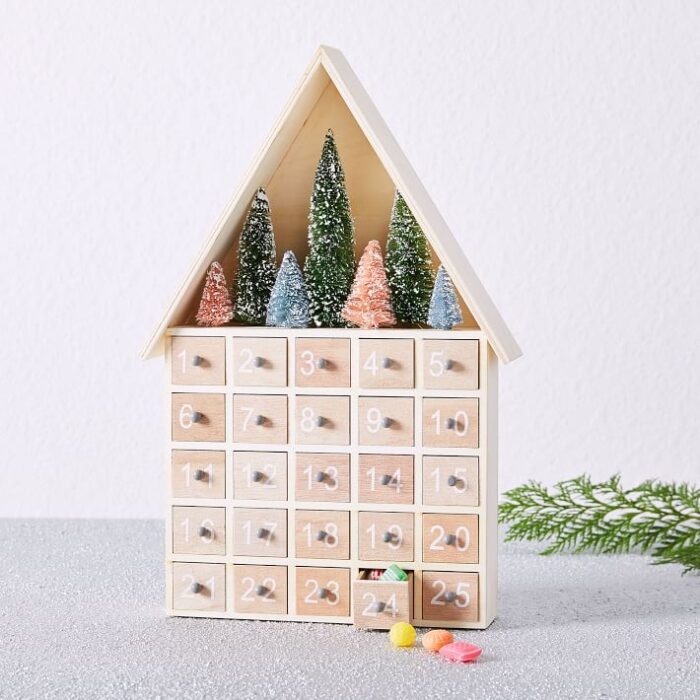 unfinished wooden advent calendar