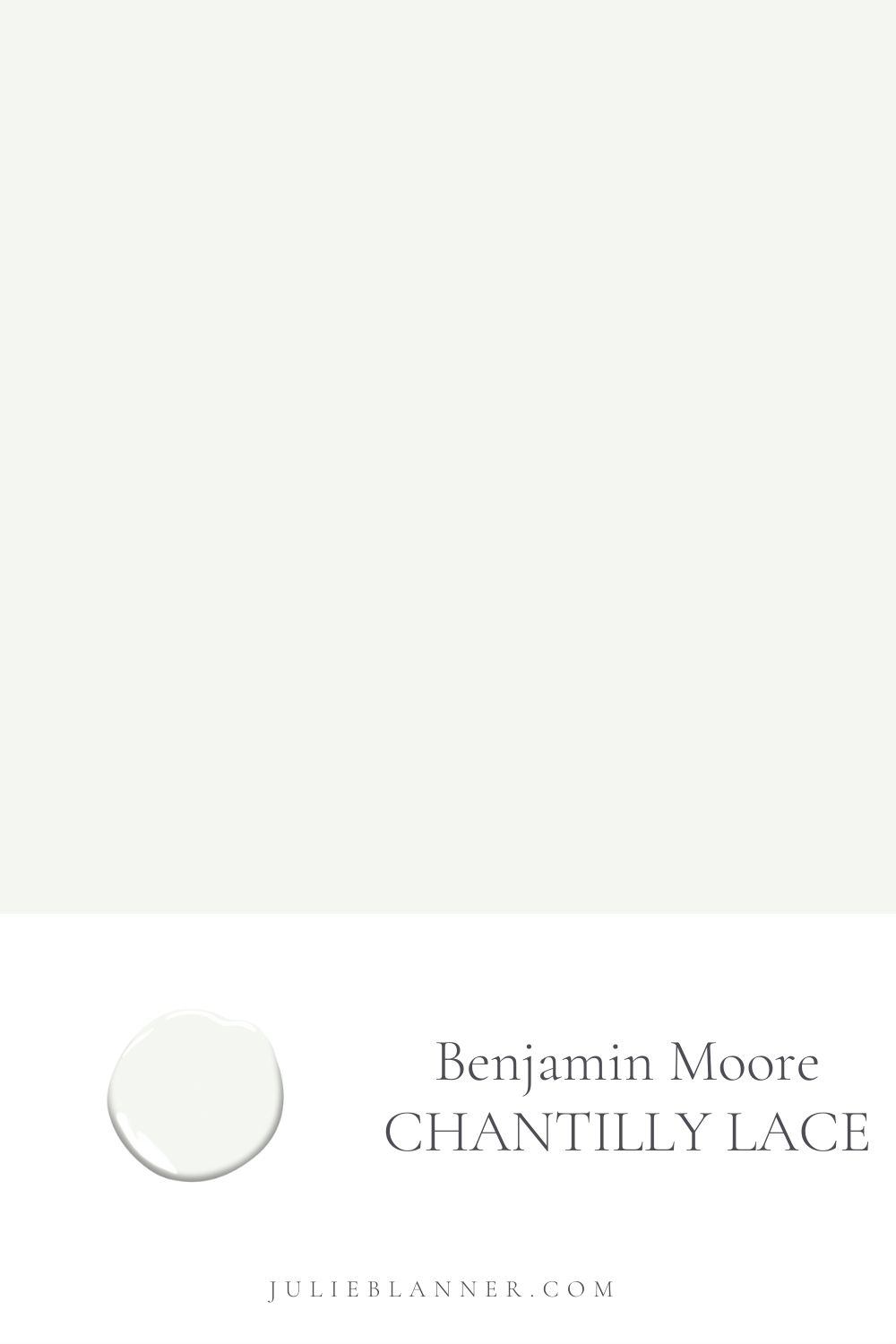 Benjamin Moore Chantilly Lace white paint color image