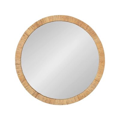 An Amazon home rattan mirror