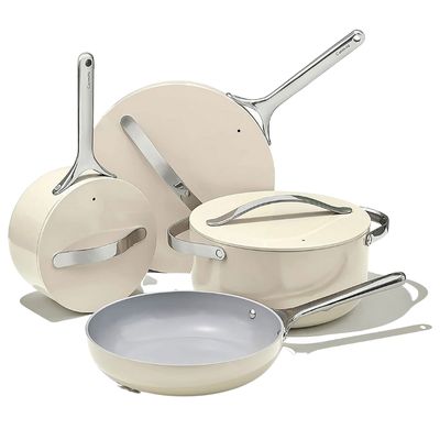 Cream pots and pans set from Amazon home